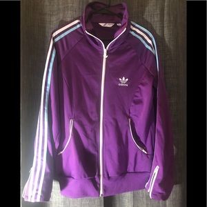 womens purple adidas track jacket